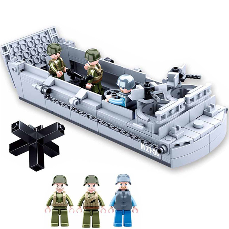 Lego Minifigure Holder - Sluban WW2 US Military Higgins Landing