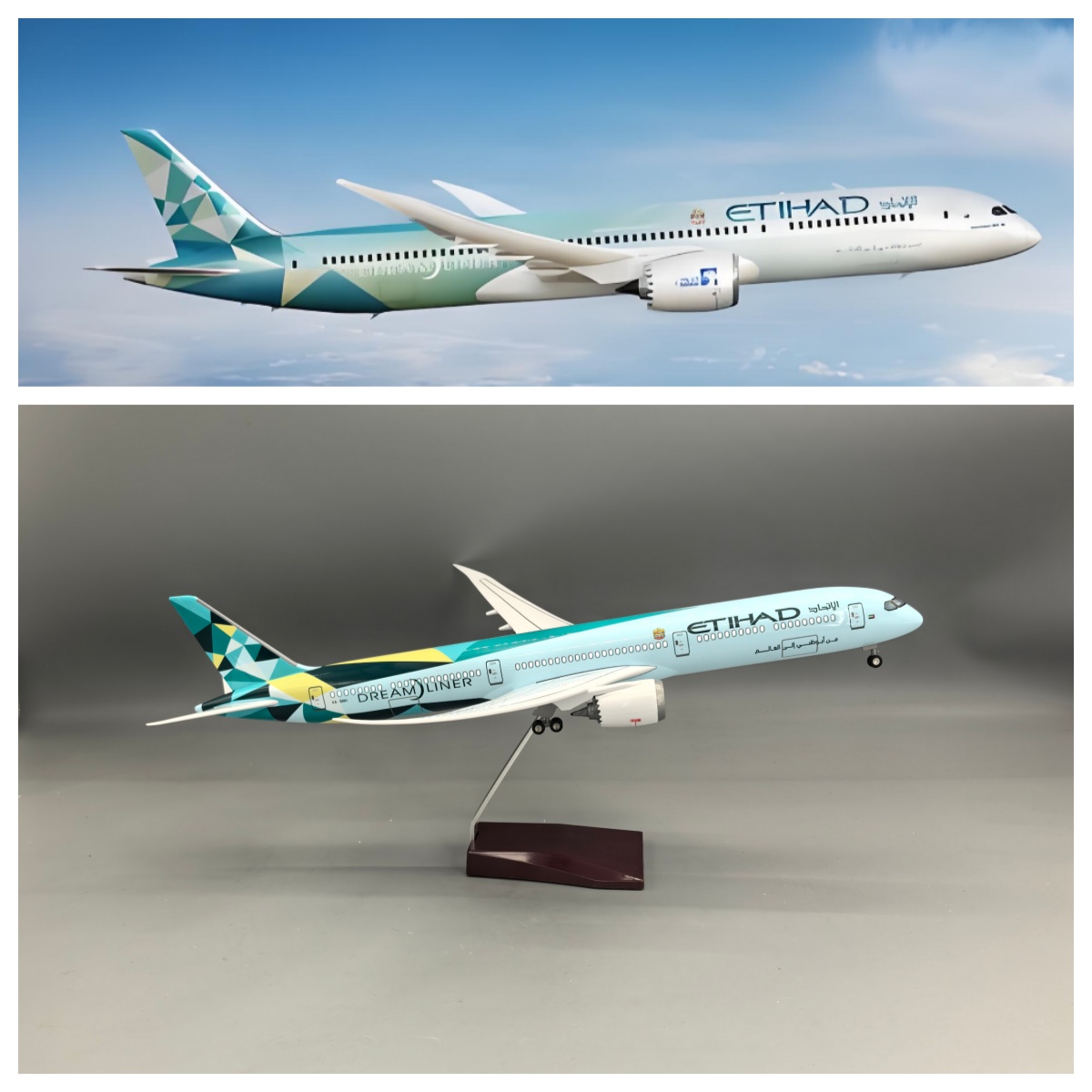 1/145 Scale Aircraft Etihad B7 - Model Airplane Plastic ulasan dan harga