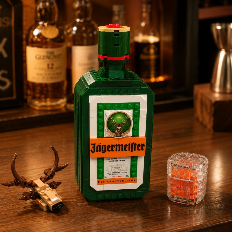 Jagermeister Liquor Bottle Bui - Building Block Mini ulasan dan harga