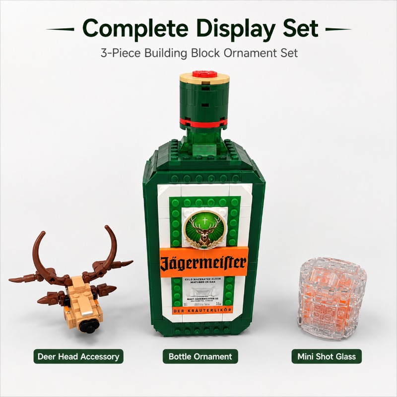 Jagermeister Liquor Bottle Bui - Building Block Mini ulasan dan harga