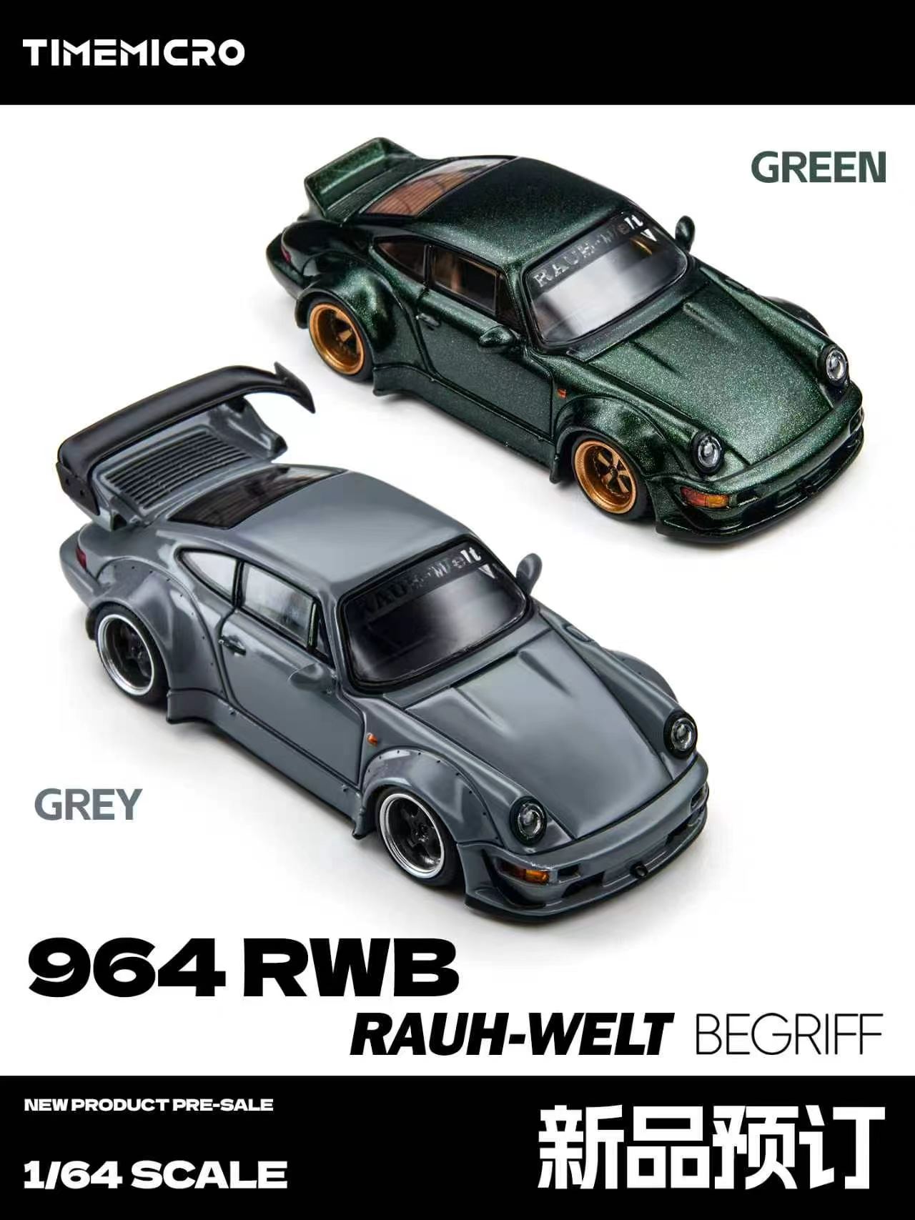 TimeMicro 1:64 964 RWB Green/G - Die Cast Car 1 64 ulasan dan harga