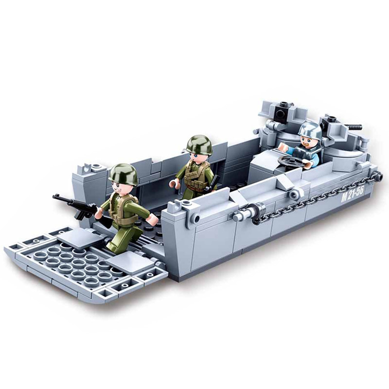 Sluban WW2 US Military Higgins - Lego Minifigure Holder ulasan dan harga