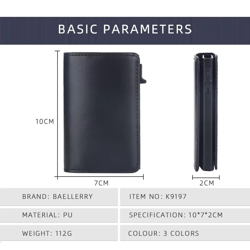 New RFID Mini Men Card Wallets - Card Top Loader ulasan dan harga